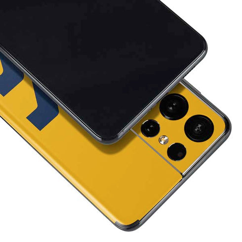 West Virginia University Yellow Background Galaxy S21 Ultra 5G Skin